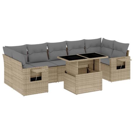 VidaXL set divano da giardino Polirattan  