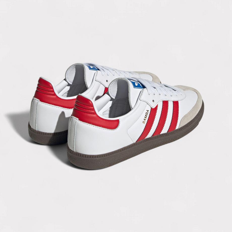 adidas  Samba OG -White Scarlet Red 