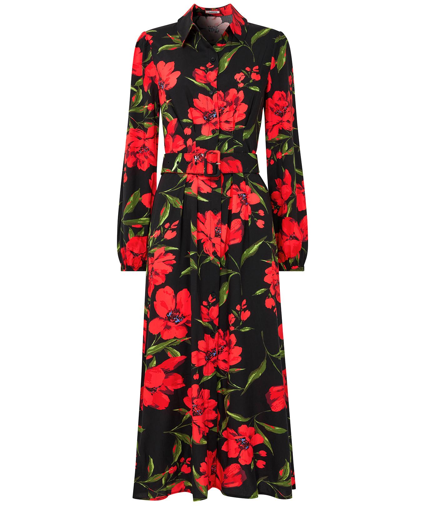 Joe Browns  Robe Chemisier Midi Imprimé Roses 