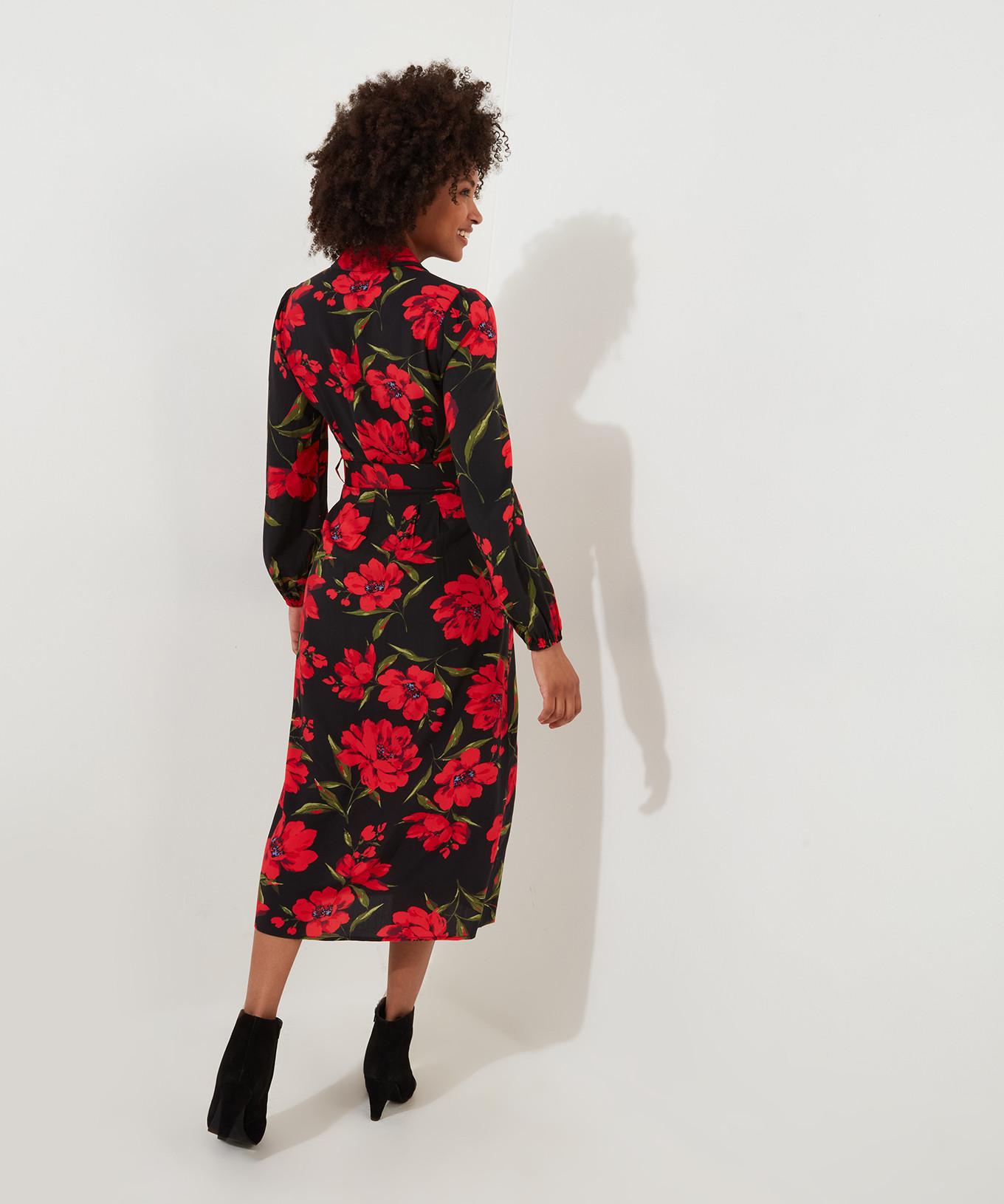 Joe Browns  Robe Chemisier Midi Imprimé Roses 