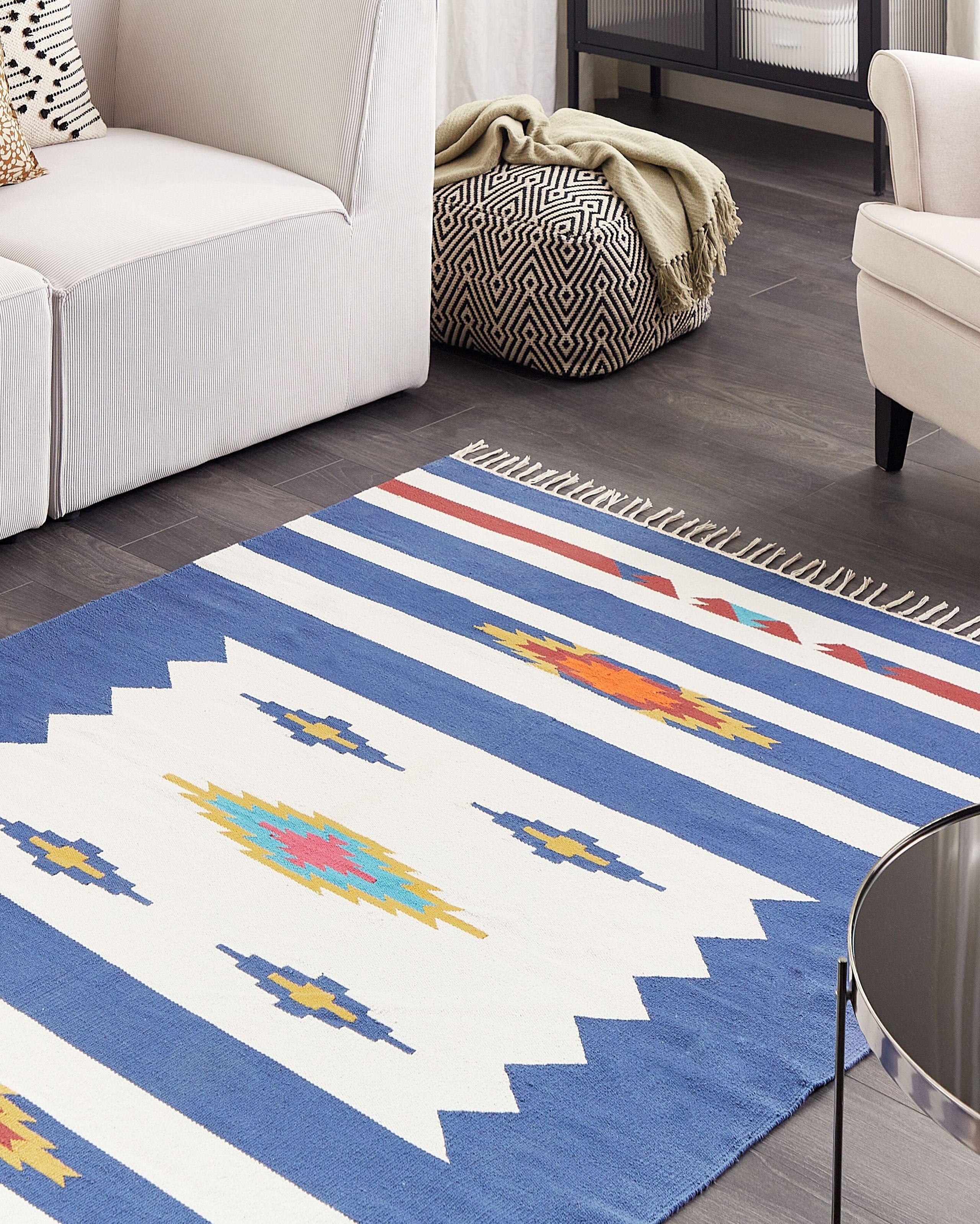 Beliani Tapis en Coton Traditionnel VARSER  