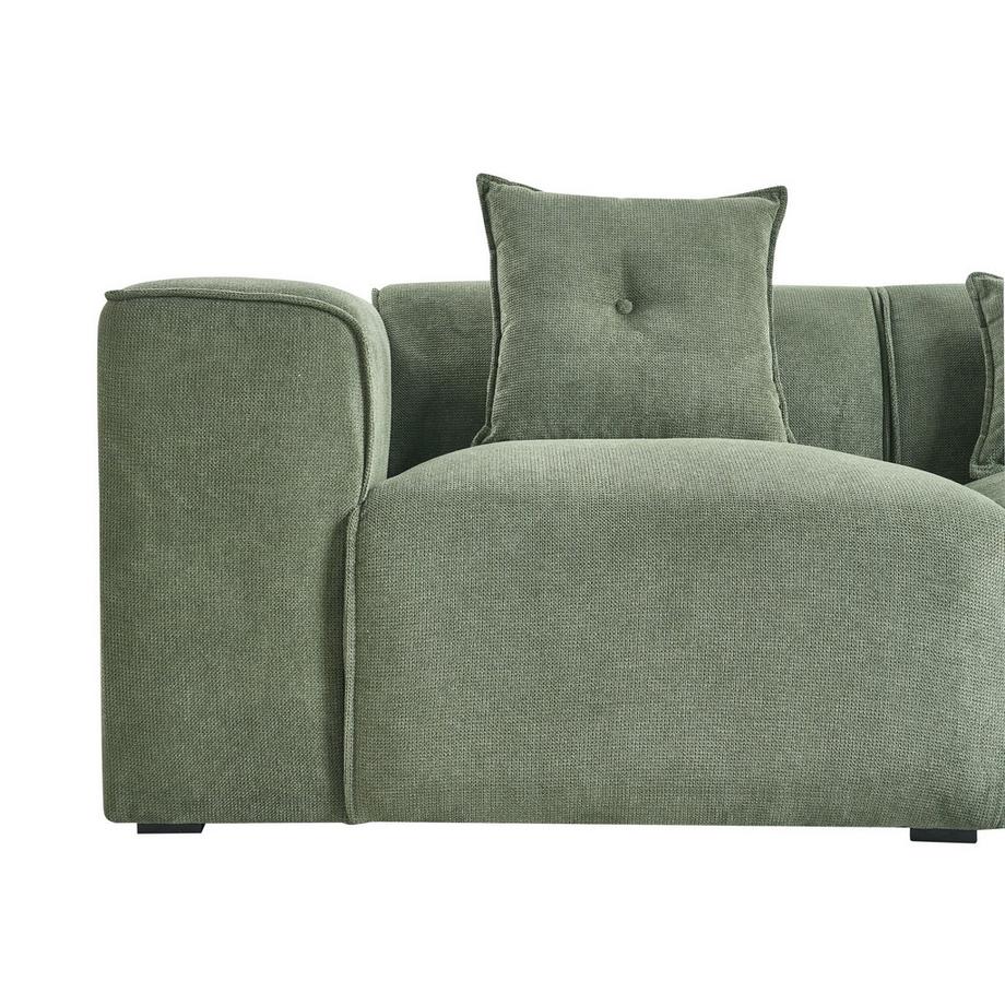 Beliani Canapé d'angle en Tissu chenille  DOLVA  