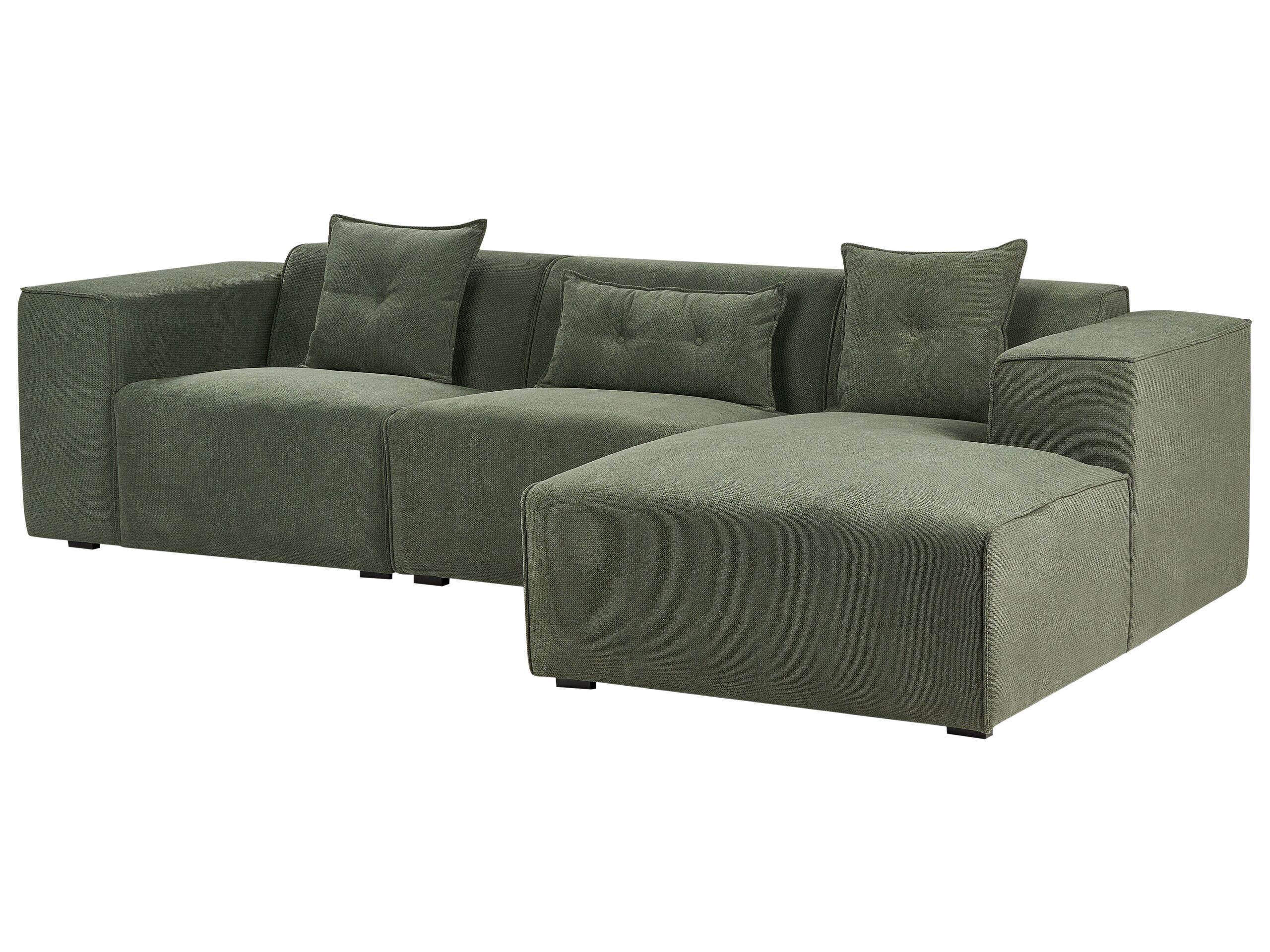 Beliani Ecksofa aus Chenillegewebe Modern DOLVA  