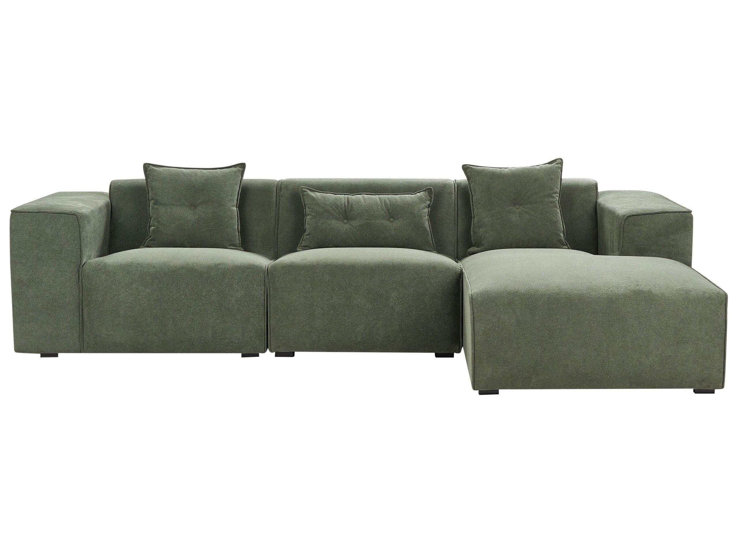 Beliani Ecksofa aus Chenillegewebe Modern DOLVA  