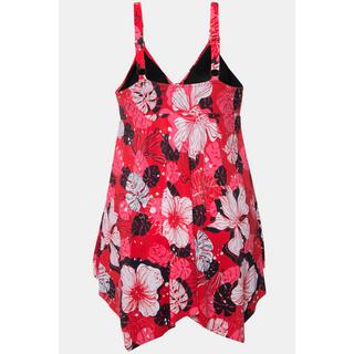 Ulla Popken  Badekleid, Blüten, Softcups, Keyhole, Zipfelsaum 