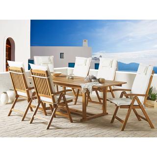 Beliani Set mit 6 Gartenkissen aus Polyester Modern TOSCANA  