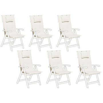 Lot de 6 coussins de jardin en Polyester Scandinave JAVA/AMANTEA