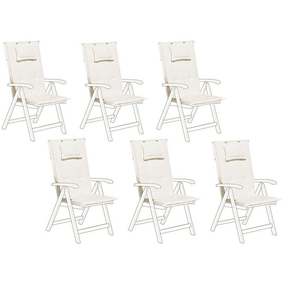 Sitzauflagen 6er Set aus Polyester Skandinavisch JAVA/AMANTEA