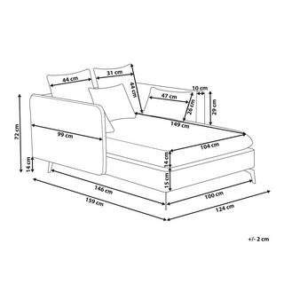 Beliani Chaiselongue aus Polyester Modern CHARMES  