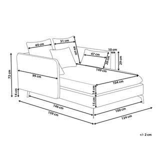 Beliani Chaiselongue aus Polyester Modern CHARMES  