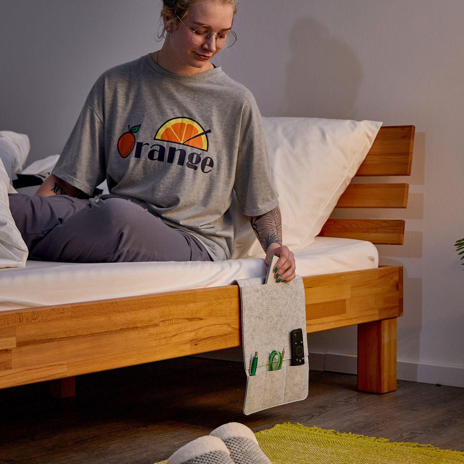 B2X 2er Set Betttaschen mit 5 Fächern  