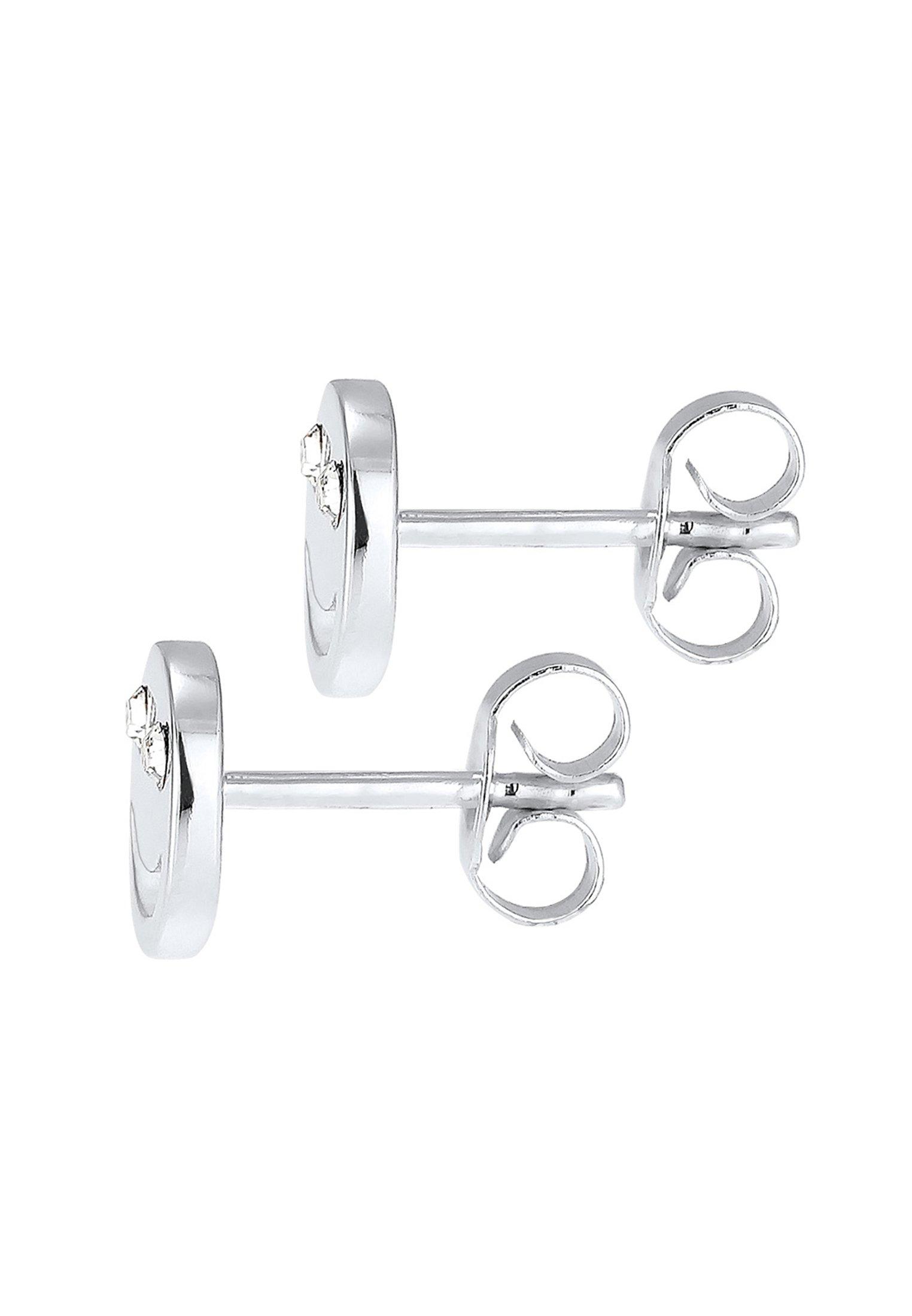 Elli  Boucles d'Oreilles Femmes Clous D'oreilles Smile Visage Avec Cristal 