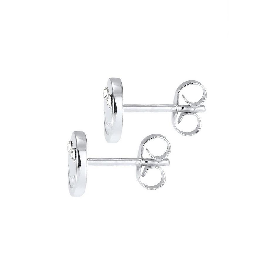 Elli  Boucles d'Oreilles Femmes Clous D'oreilles Smile Visage Avec Cristal 