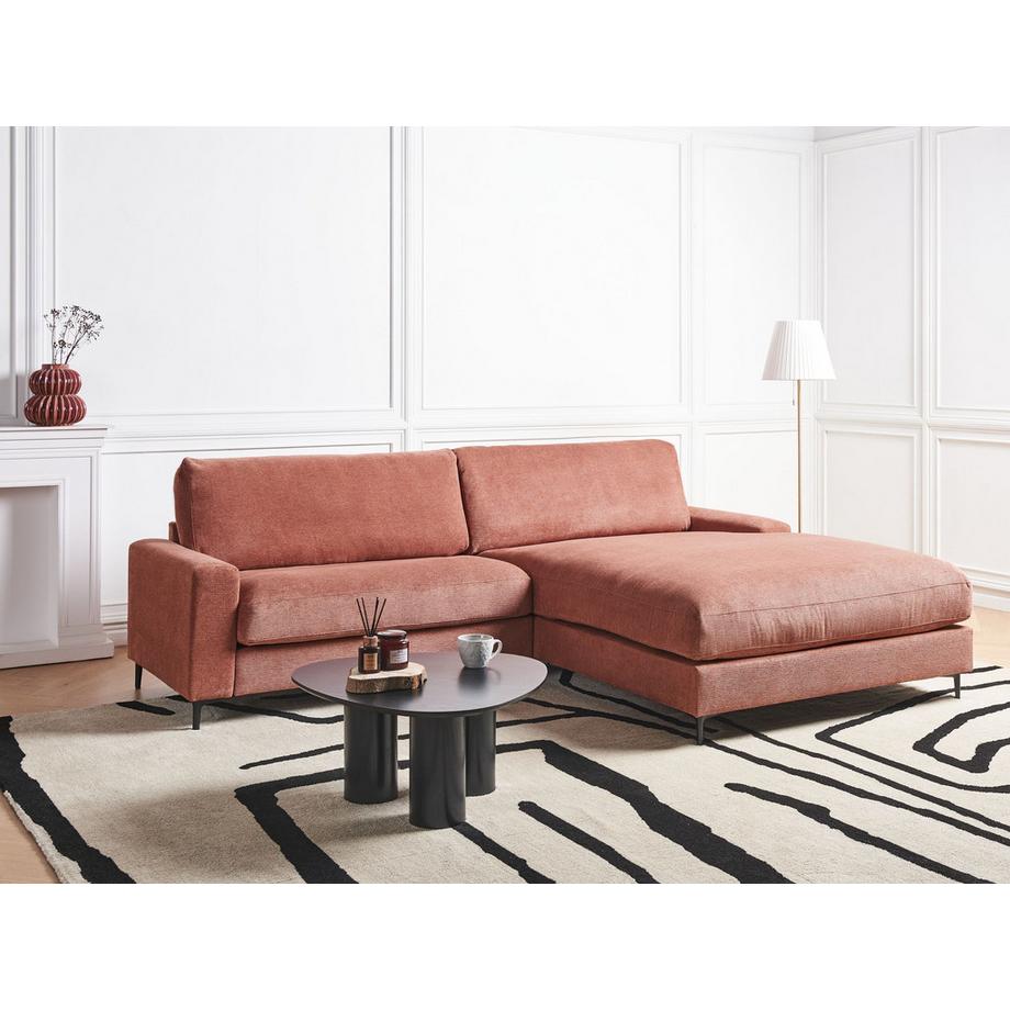Beliani Linksseitiges Ecksofa aus Stoff  MALOY  
