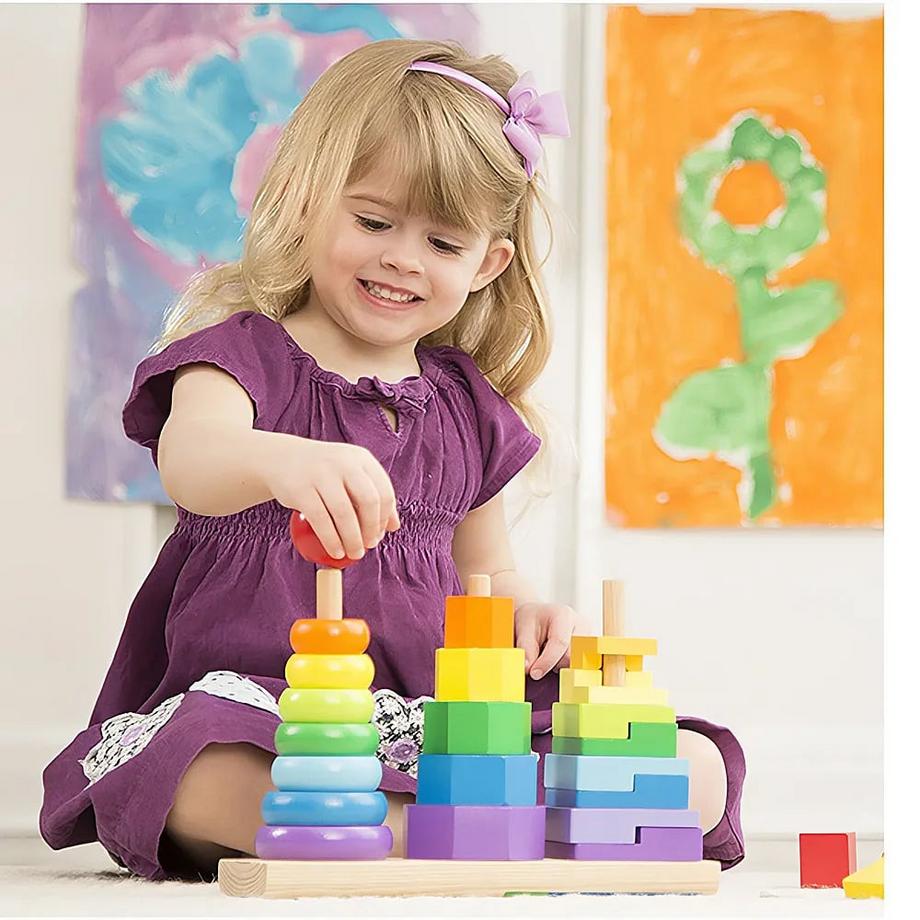 Melissa & Doug  Geometric Stacker 