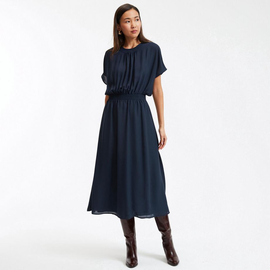 La Redoute Collections Robe longue évasée taille smockée  