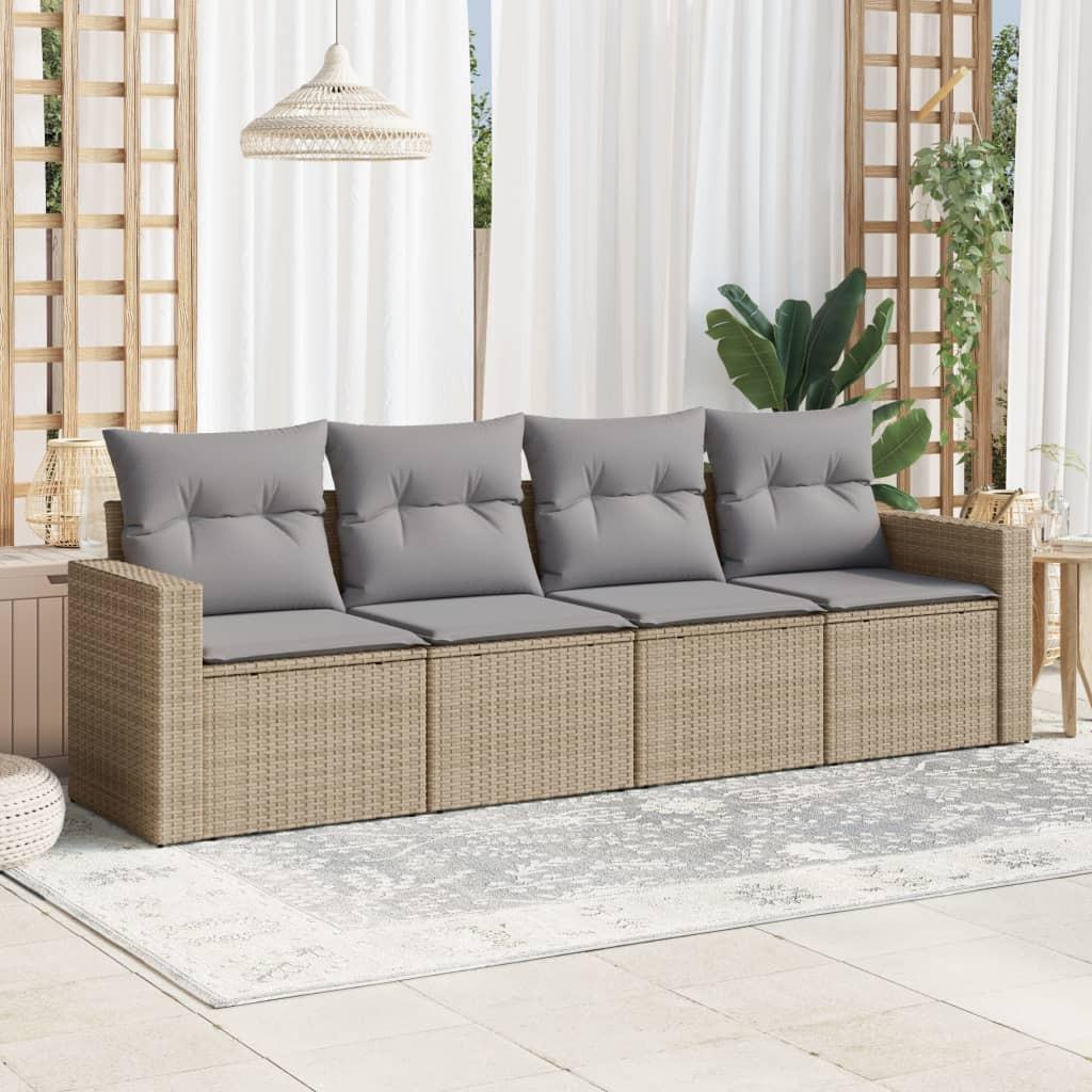 VidaXL set divano da giardino Polirattan  