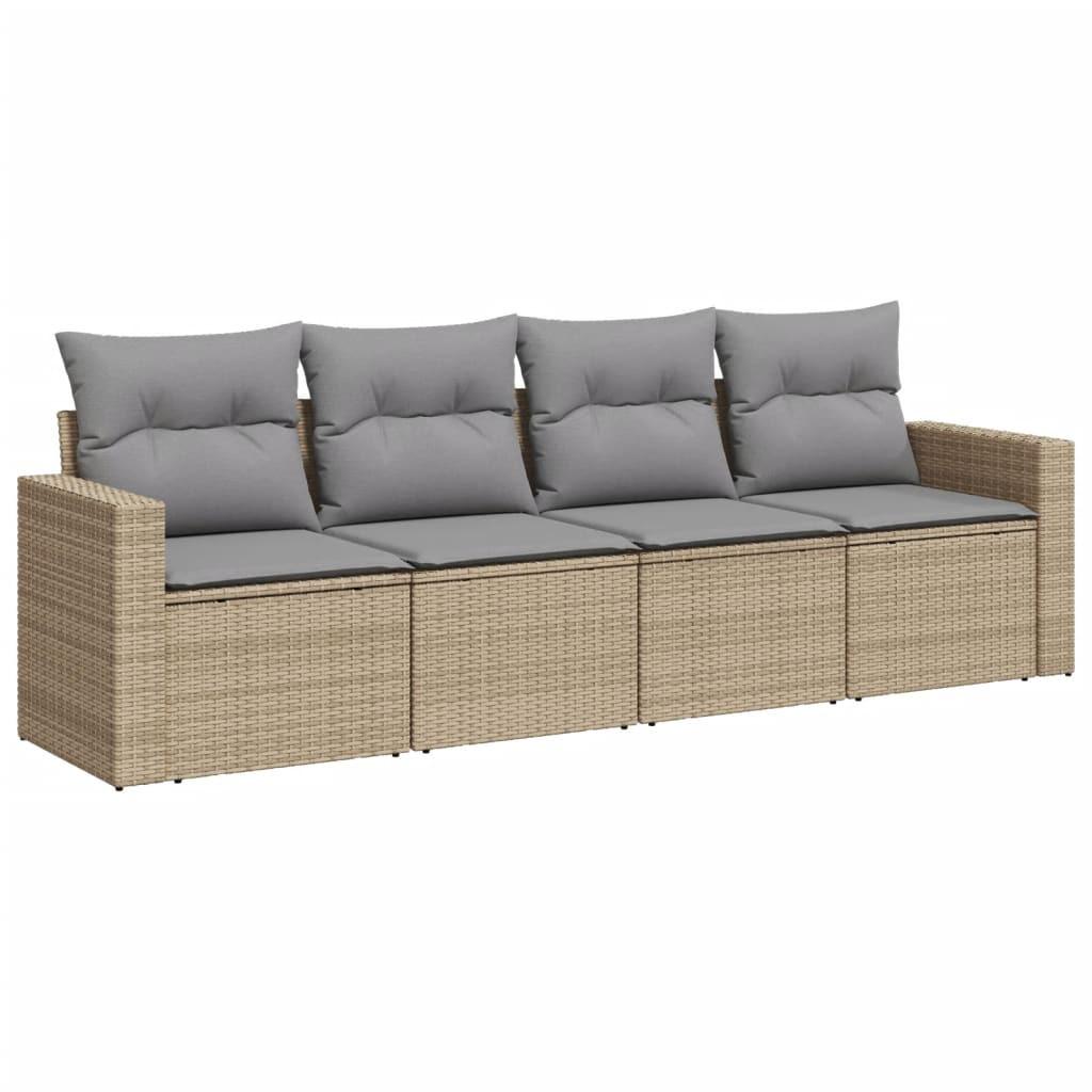 VidaXL set divano da giardino Polirattan  