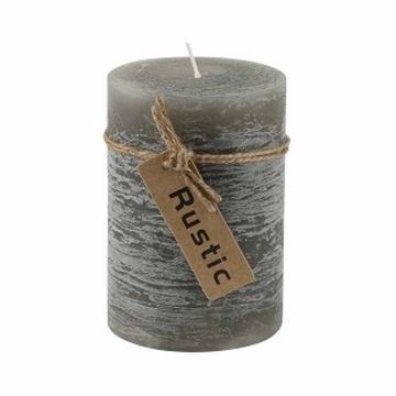 Kerze Rustic 7x10cm grau