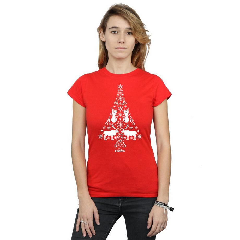 Disney Frozen T-Shirt Imprimé Sapin de Noël  