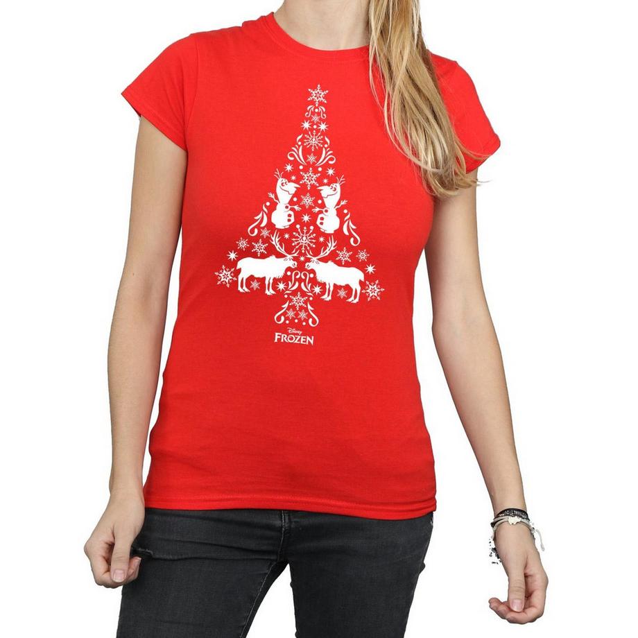 Disney Frozen T-Shirt Imprimé Sapin de Noël  