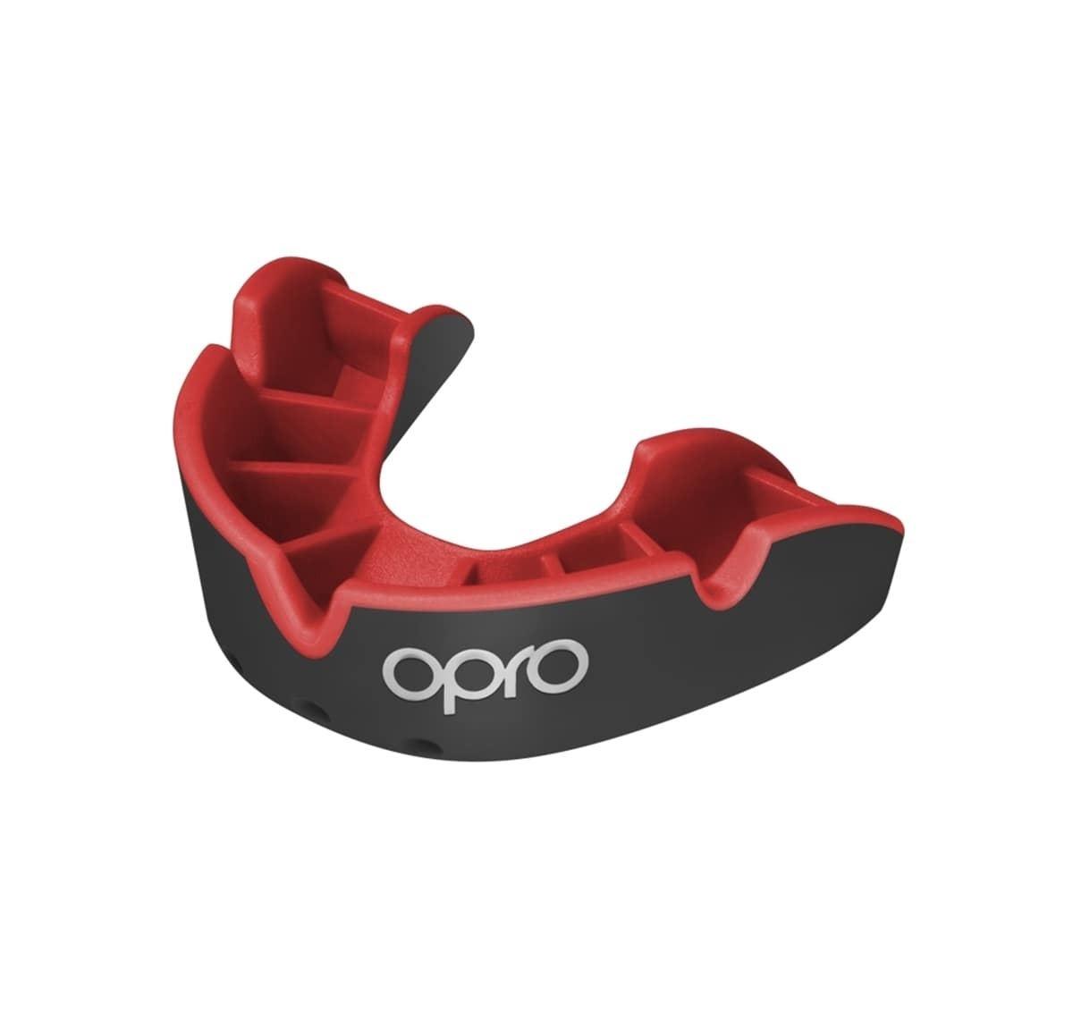Image of Opro Self-fit Junior Silver - Black/red Unisex Schwarz ONE SIZE