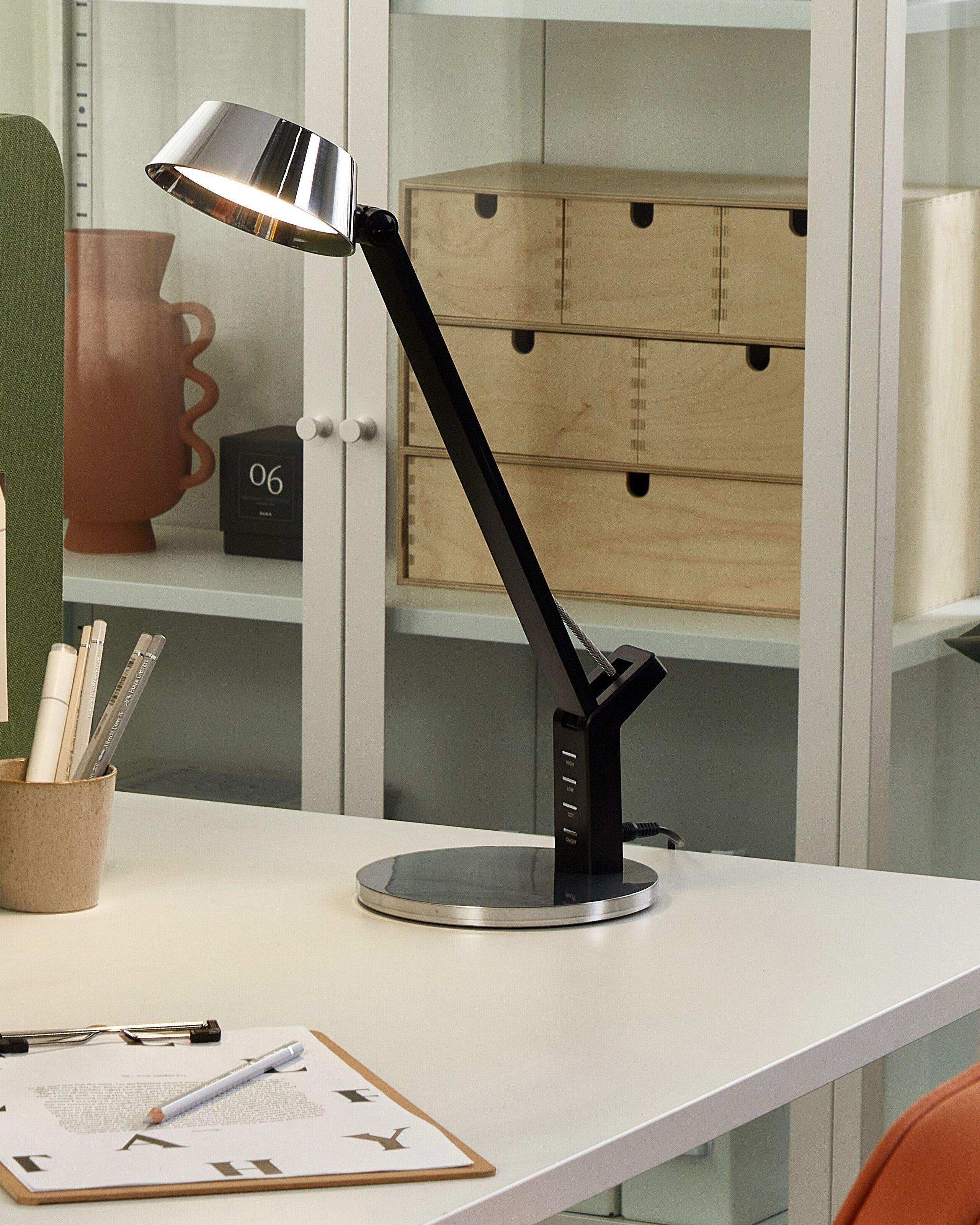 Beliani Lampe de bureau en Acier Moderne CHAMAELEON  