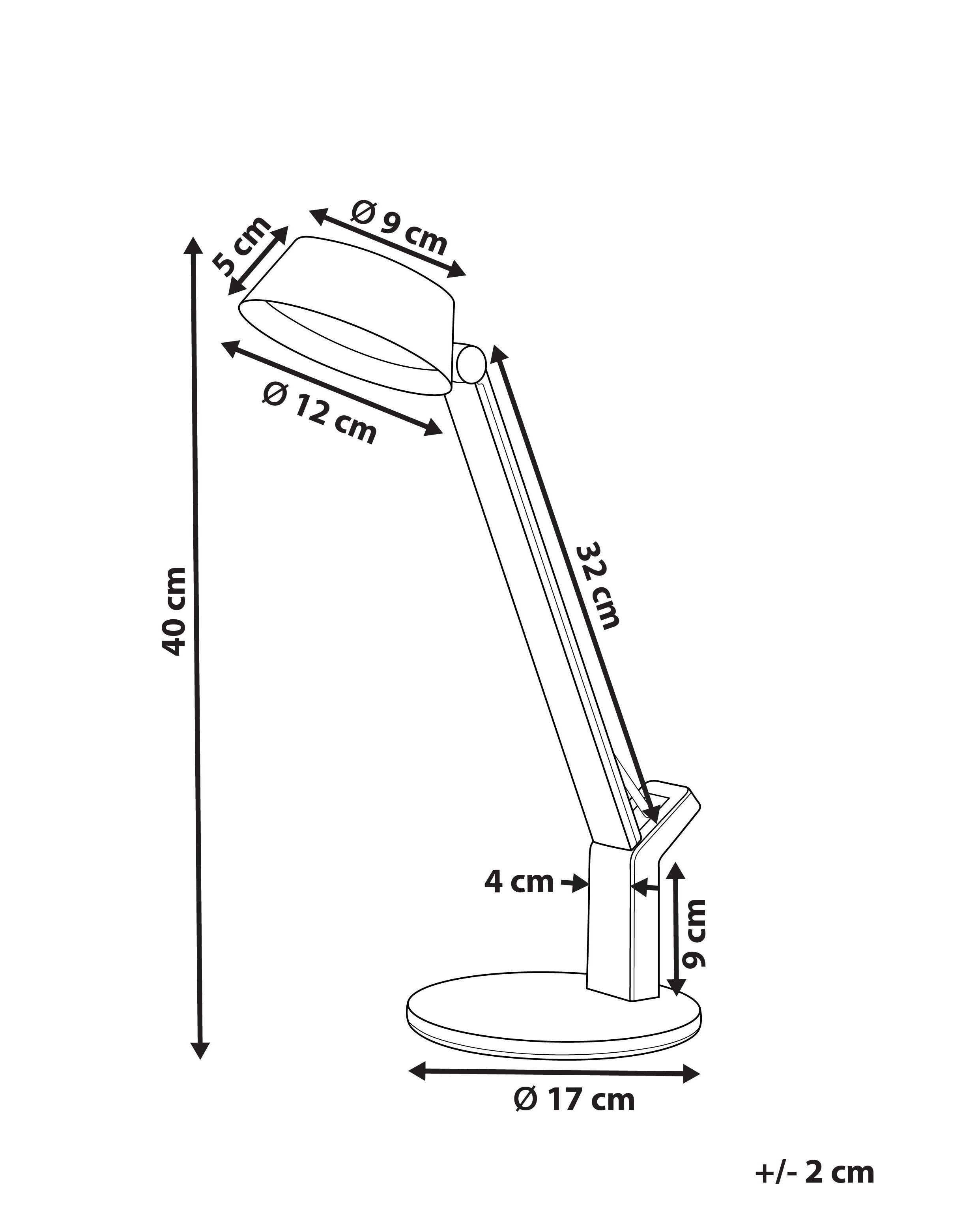 Beliani Lampe de bureau en Acier Moderne CHAMAELEON  