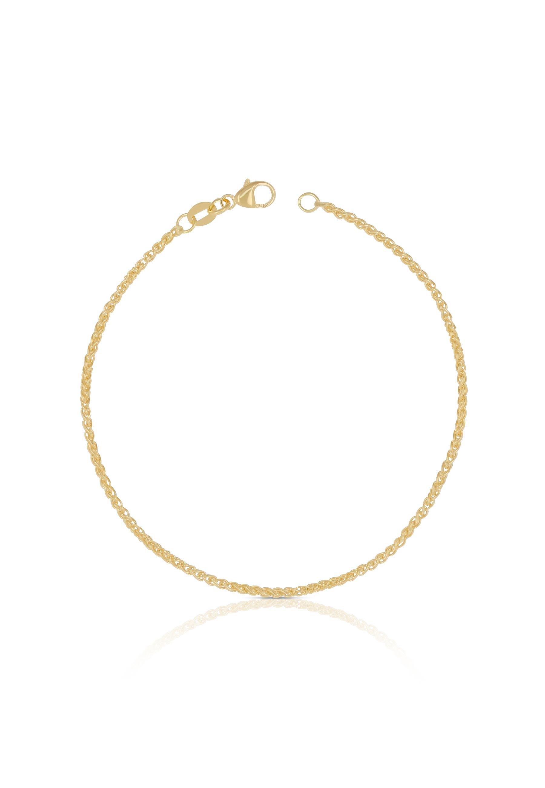 MUAU Schmuck  Armband Zopf Gelbgold 750, 19cm, 1.6mm 