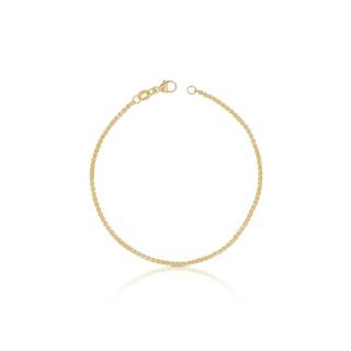 MUAU Schmuck  Bracelet palmier or jaune 750, 19cm, 1,6mm 