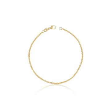 Bracelet palmier or jaune 750, 19cm, 1,6mm