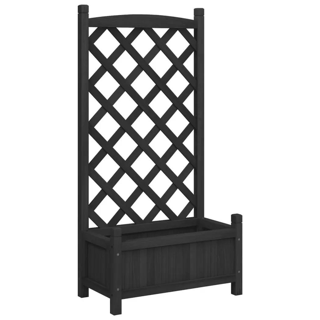 VidaXL - Jardinière bois, One Size, Noir