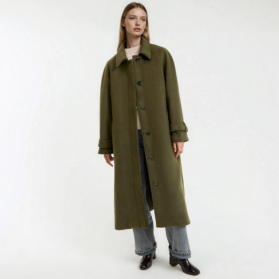 La Redoute Collections Manteau drap de laine mélangée  