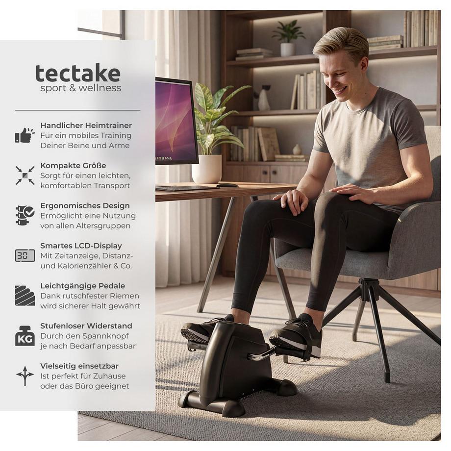 Tectake  Mini Bike  Für Beine und Arme mit Pedalriemen 
