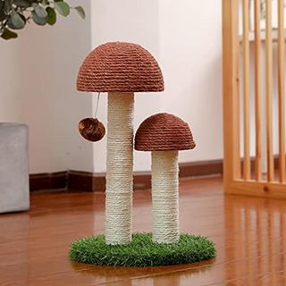Alopini  Arbre à chat pour chat, arbre à chat en forme de champignon pour chatons et petits chats, corde en sisal naturel pour satisfaire l'instinct des griffes des chats 
