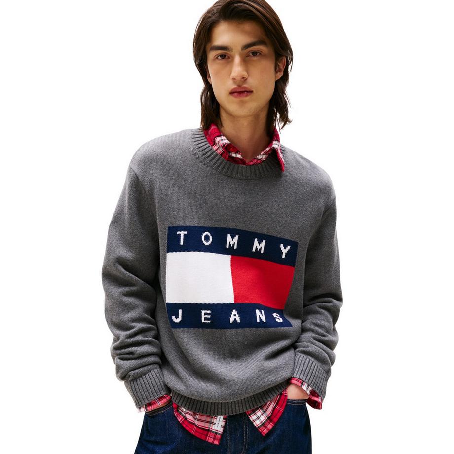 TOMMY JEANS  Pull Motiftyle Logo Et Drapeau 