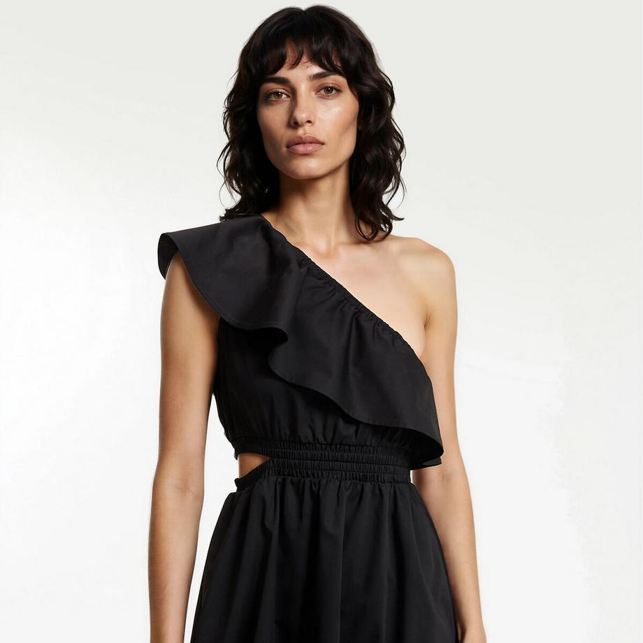La Redoute Collections Abito lungo asimmetrico con volant  