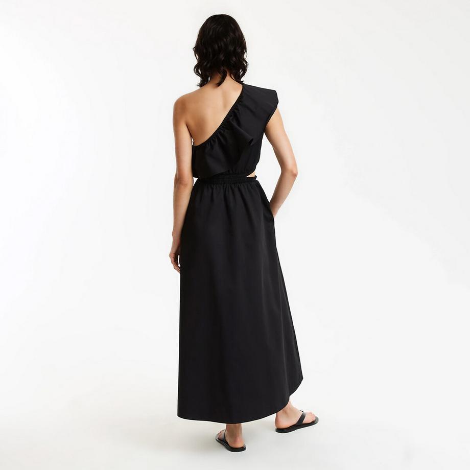 La Redoute Collections Abito lungo asimmetrico con volant  