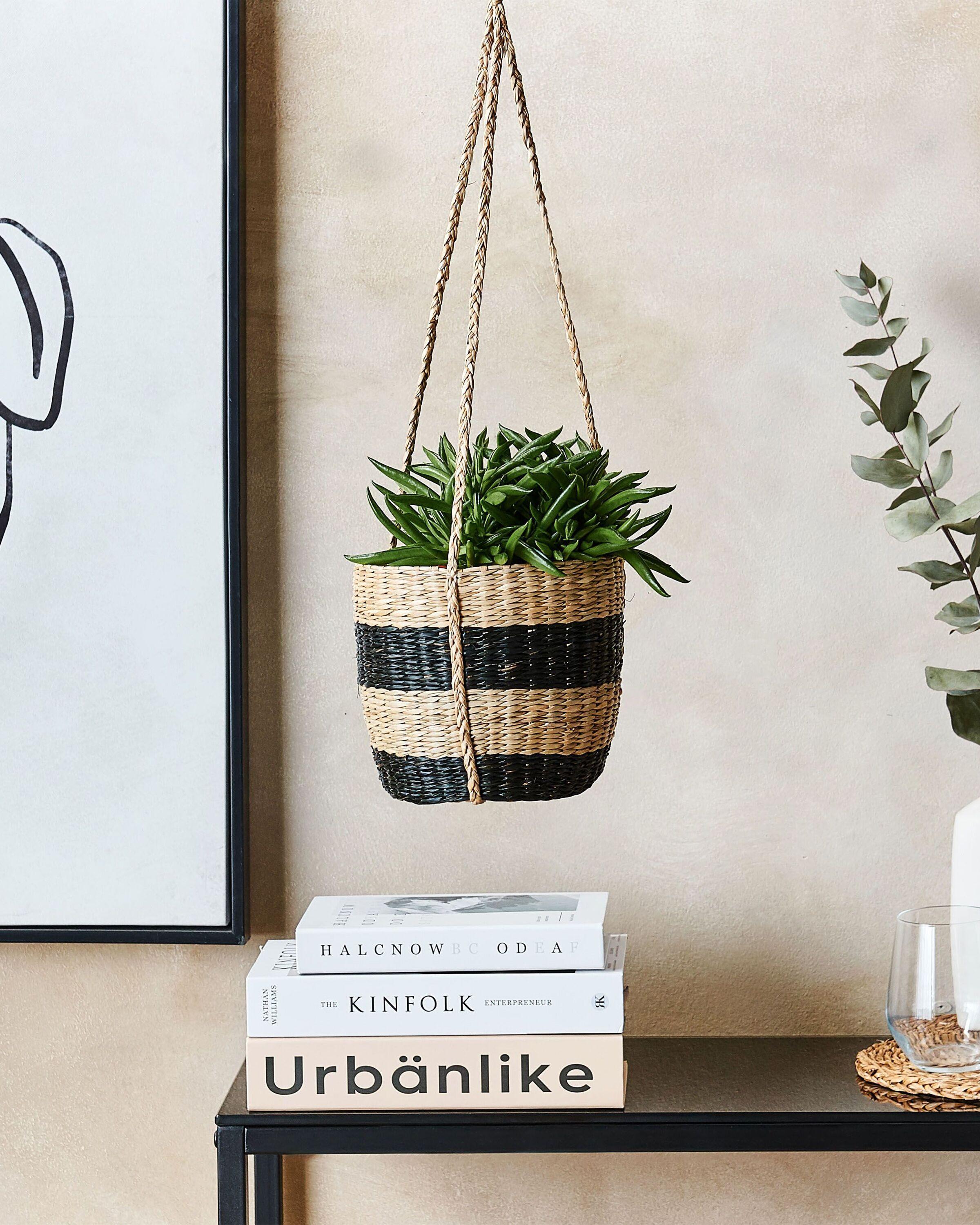 Beliani Blumenkübel aus Seegras Boho RUFFE  