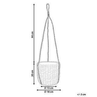 Beliani Blumenkübel aus Seegras Boho RUFFE  