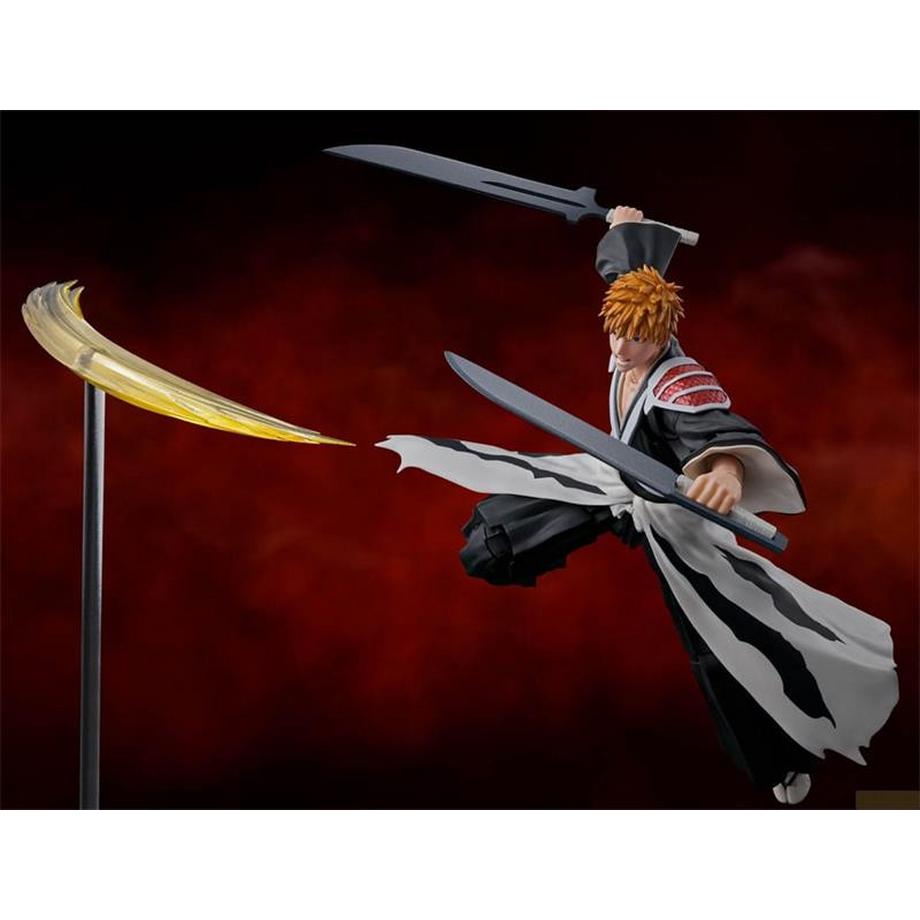 BANDAI TAMASHII NATIONS  AF Bleach TYBW SHF: Ichigo Kurosaki Dual Zangetsu 16cm 