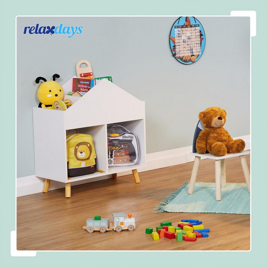 Northix Aufbewahrungsregal in Hausform für Kinder  