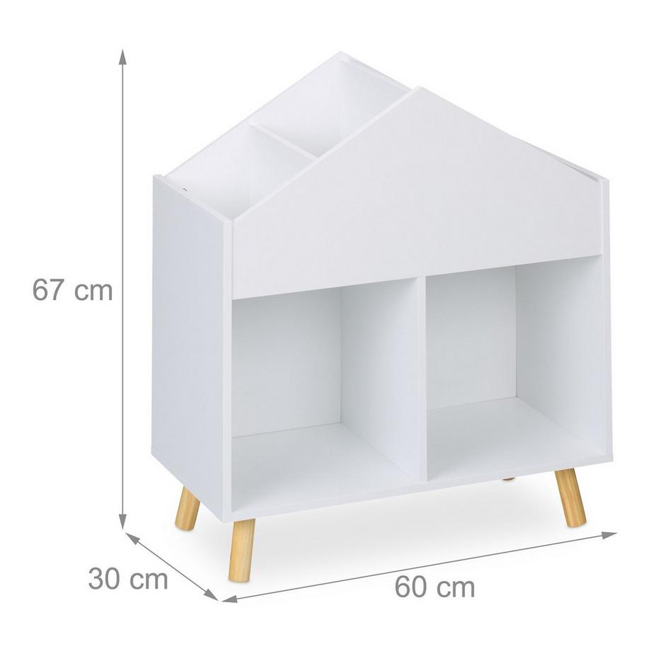 Northix Aufbewahrungsregal in Hausform für Kinder  