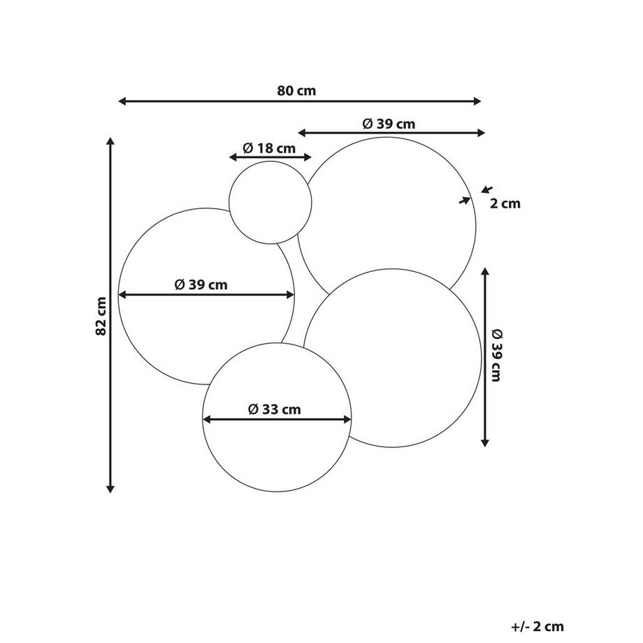 Beliani Wandspiegel aus Glas Modern CLAIS  