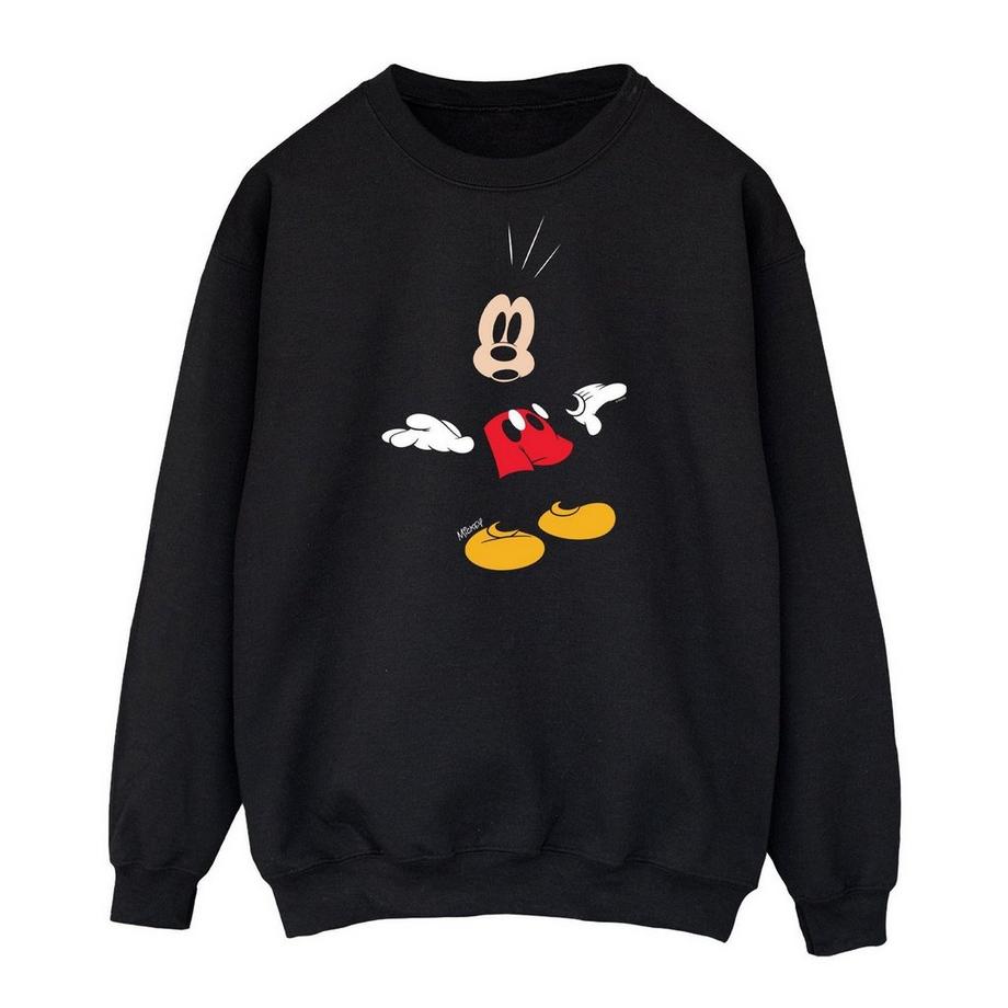 Disney Mickey Mouse Surprised Stampa Grafica Felpa  