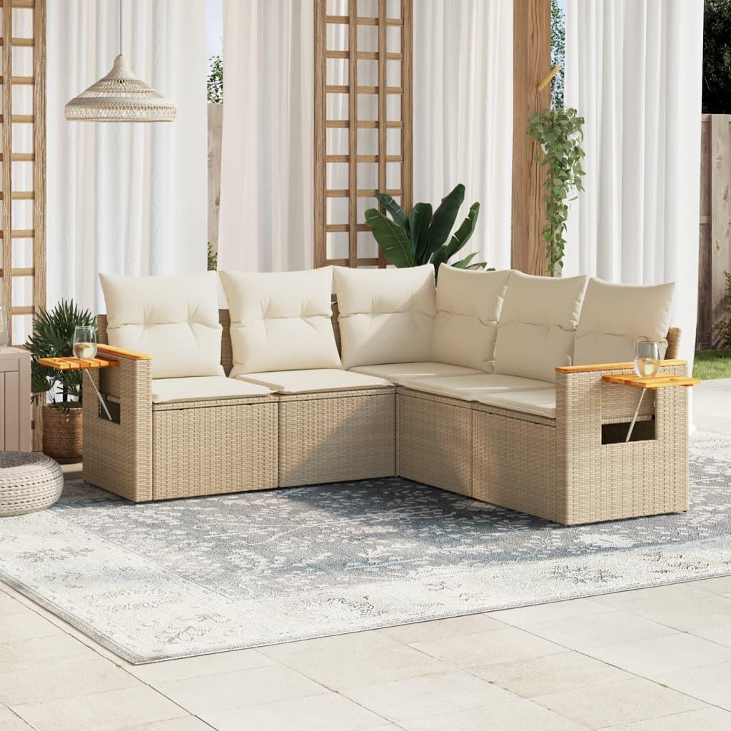 VidaXL set divano da giardino Polirattan  