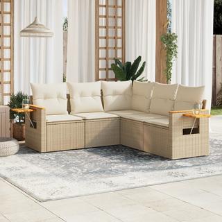 VidaXL set divano da giardino Polirattan  