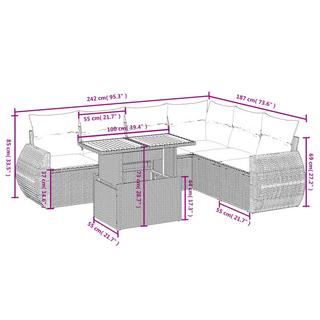 VidaXL Garten sofagarnitur poly-rattan  