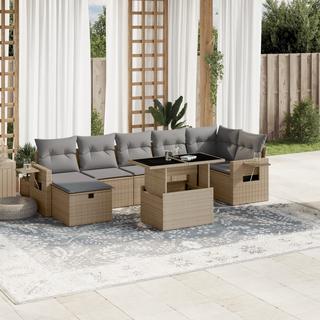 VidaXL set divano da giardino Polirattan  