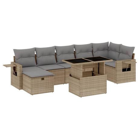 VidaXL set divano da giardino Polirattan  